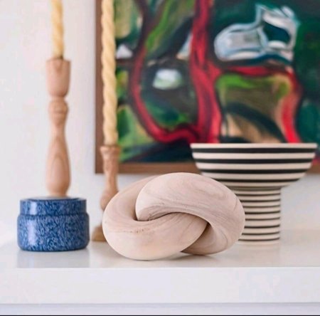 ديكور حلقات خشبي